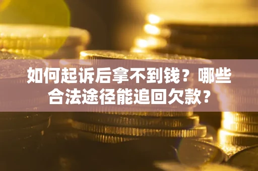 济南如何起诉后拿不到钱？哪些合法途径能追回欠款？