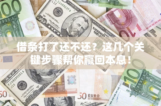 济南借条打了还不还？这几个关键步骤帮你赢回本息！