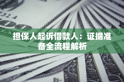 济南担保人起诉借款人：证据准备全流程解析